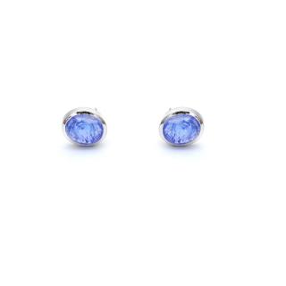 Cercei din aur alb de 14K cu ametist 2.92 ct
