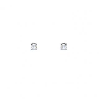 Cercei din aur alb de 14K cu diamant 0.26 ct