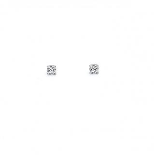 Cercei din aur alb de 14K cu diamant 0.28 ct