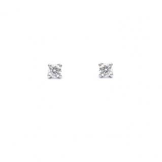 Cercei din aur alb de 14K cu diamant 0.80 ct