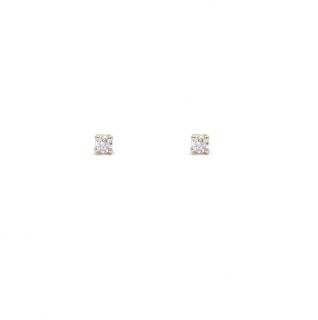 Cercei din aur galben de 14K cu diamant 0.32 ct