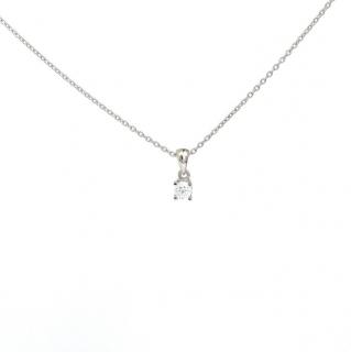 Colier din aur alb de 14K cu diamant alb 0.20 ct