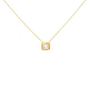 Colier din aur galben de 14K cu diamante 0.16 ct
