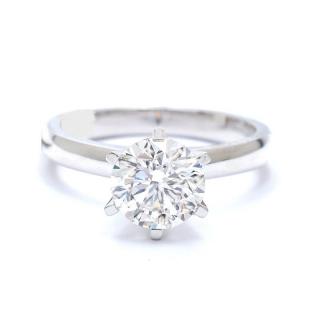 Inel de logodna din aur alb de 14K cu diamant creat in laborator de 2.02 ct