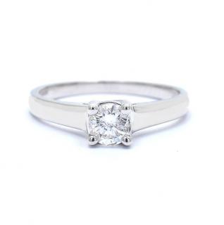Inel de logodna din aur alb de 14K cu diamant de 0.45 ct