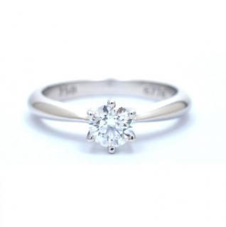 Inel de logodna din aur alb de 18K cu diamant creat in laborator de 0.54 ct