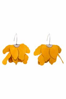 Cercei floare mare - Golden yellow