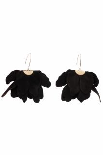 Cercei floare mare - Negru