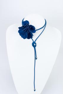 Colier choker floare - Albastru