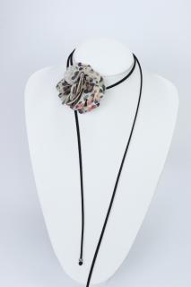 Colier choker floare - Animal print color