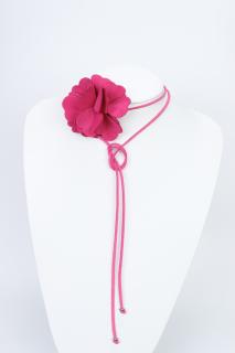 Colier choker floare - Fuchsia