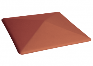 Capac Ceramic 01 Ruby Red Natural, pentru Stalpi de Gard 310x445x90mm