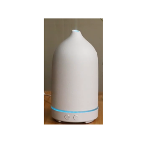 Difuzor aromaterapie ANA, material ceramic, lumina LED 7 culori, volum 100ml