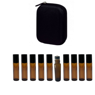 Geanta + 10 sticlute rollon ambra de 10ml