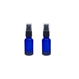 Recipient sticla albastra cu spray 30ml - set 2 buc