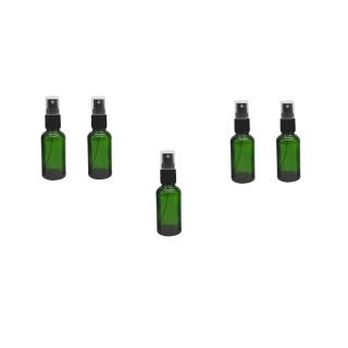 Recipient sticla verde cu spray 10ml - set 5 buc