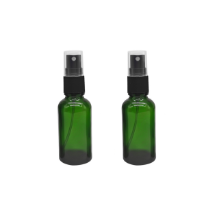 Recipient sticla verde cu spray 30ml - set 2 buc