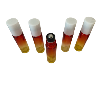 Rollon multicolor 10ml, cu capac alb - set 5 buc