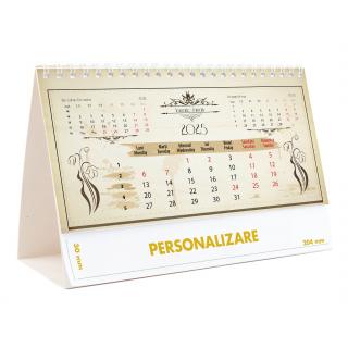 Calendar de birou Vintage, 12 file, CD