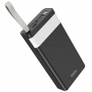 Baterie Externa 30000mAh, 2xUSB, Micro-USB, Type-C, Lightning, Hoco Powerful, J73,  Negru