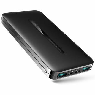 Baterie Externa - (JR-T012) - 2x USB, cablu Type-C, Micro-USB, 2.1A, 10000mAh - Negru