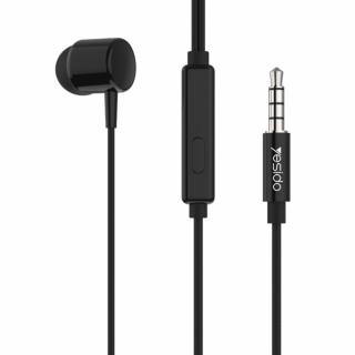 Casti Audio Stereo Jack cu Microfon, 1.2m, Yesido YH-16, Negru