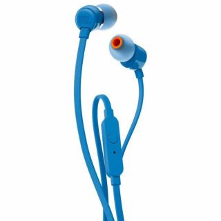 Casti cu  fir JBL - (T110) - Jack, In-Ear, Pure Bass Sound - Albastru