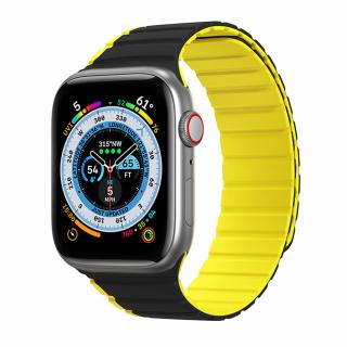 Curea pentru Apple Watch 1,2,3,4,5,6,7,8,SE,SE 2 38,40,41mm - Dux Ducis LD Series - Negru, galben