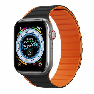 Curea pentru Apple Watch 1,2,3,4,5,6,7,8,SE,SE 2 38,40,41mm - Dux Ducis LD Series - Negru, portocaliu