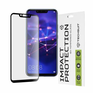 Folie pentru Huawei Mate 20 Lite, Nova 3, Nova 3i, P Smart Plus - Techsuit 111D Full Cover, Full Glue Glass - Negru