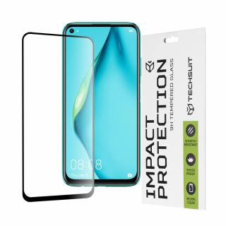 Folie pentru Huawei P40 Lite, P20 Lite 2019 - Techsuit 111D Full Cover, Full Glue Glass - Negru