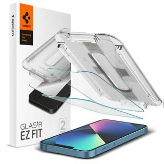 Folie pentru iPhone 13, 13 Pro, iPhone 14 (set 2) - Spigen Glas.tR EZ FIT - Clear