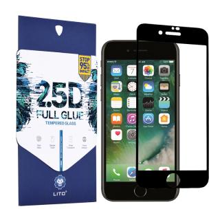 Folie pentru iPhone 6, 6S - Lito 2.5D FullGlue Glass - Negru