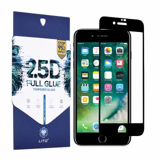 Folie pentru iPhone 7 Plus, 8 Plus - Lito 2.5D FullGlue Glass - Negru