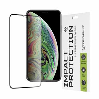 Folie pentru iPhone X, XS, 11 Pro - Techsuit 111D Full Cover, Full Glue Glass - Negru