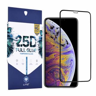 Folie pentru iPhone XS Max, 11 Pro Max - Lito 2.5D FullGlue Glass - Negru