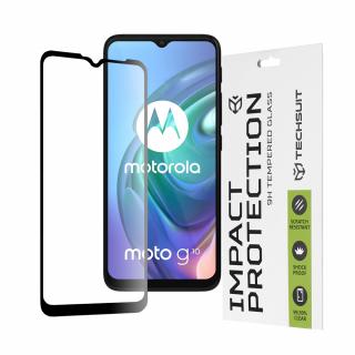 Folie pentru Motorola Moto G10, Moto G20, Moto G30, Moto E7 Plus, Moto G9 Play - Techsuit 111D Full Cover, Full Glue Glass - Negru