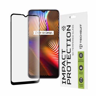 Folie pentru Realme 7i (Global), C11, C11 (2021), C15, C21, C21Y, C25s, C25Y, Narzo 30A - Techsuit 111D Full Cover, Full Glue Glass - Negru