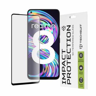 Folie pentru Realme 8 4G, 8 Pro - Techsuit 111D Full Cover, Full Glue Glass - Negru