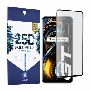 Folie pentru Realme GT 5G - Lito 2.5D FullGlue Glass - Negru