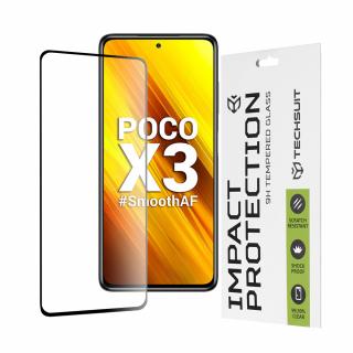 Folie pentru Xiaomi Poco X3, Poco X3 NFC, Poco X3 Pro - Techsuit 111D Full Cover, Full Glue Glass - Negru