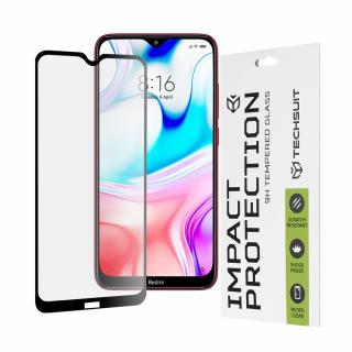 Folie pentru Xiaomi Redmi 8, Redmi 8A - Techsuit 111D Full Cover, Full Glue Glass - Negru