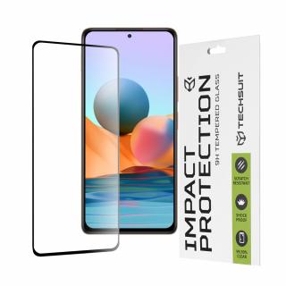 Folie pentru Xiaomi Redmi Note 10 Pro, Note 10 Pro Max - Techsuit 111D Full Cover, Full Glue Glass - Negru