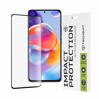 Folie pentru Xiaomi Redmi Note 11 Pro 4G, Note 11 Pro 5G, Note 11 Pro+ 5G, Poco X4 Pro 5G - Techsuit 111D Full Cover, Full Glue Glass - Negru