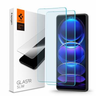 Folie pentru Xiaomi Redmi Note 12 Pro, 12 Pro+, Poco X5 Pro (set 2) - Spigen Glas.tR Slim - Transparent