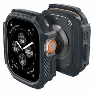 Husa pentru Apple Watch Ultra   Ultra 2 - Spigen Rugged Armor - Dark Grey