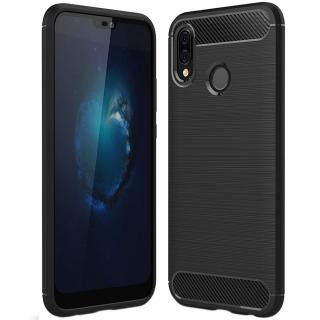 Husa pentru Huawei P20 Lite, Techsuit Carbon Silicone, Negru