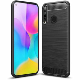 Husa pentru Huawei P40 Lite E, Techsuit Carbon Silicone, Negru