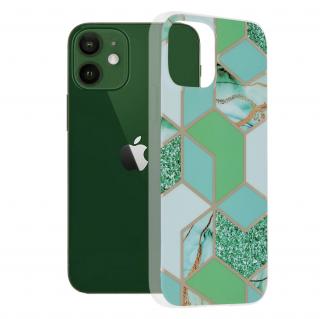 Husa pentru iPhone 12   12 Pro - Techsuit Marble Series - Green Hex