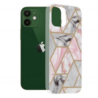 Husa pentru iPhone 12   12 Pro - Techsuit Marble Series - Pink Hex